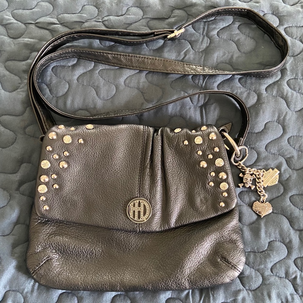 Limited Edition Harley Davidson studded shoulder bag